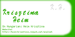 krisztina heim business card